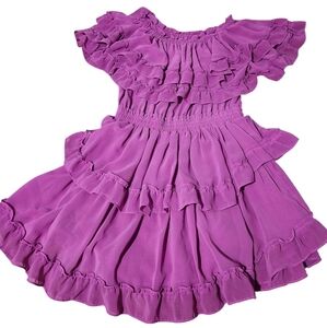 Misa Orchid Ruffled Women's Dress - S